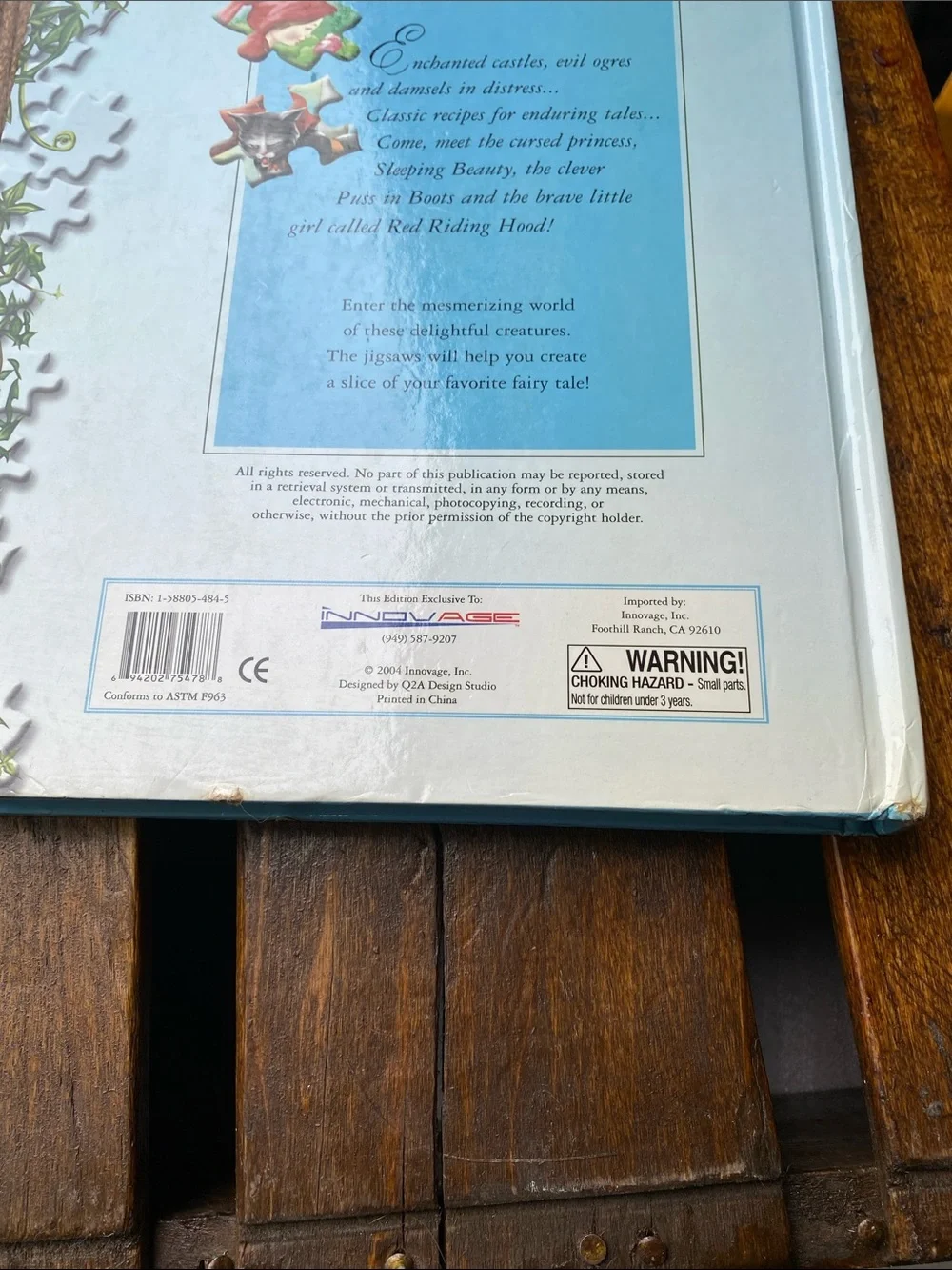 Fairy Tale Jigsaw Puzzle Book by Innovage 3 Tales 6 Puzzles 24 Pc Each 2004